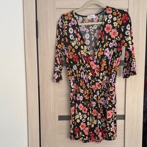 Floral Wrap romper for women